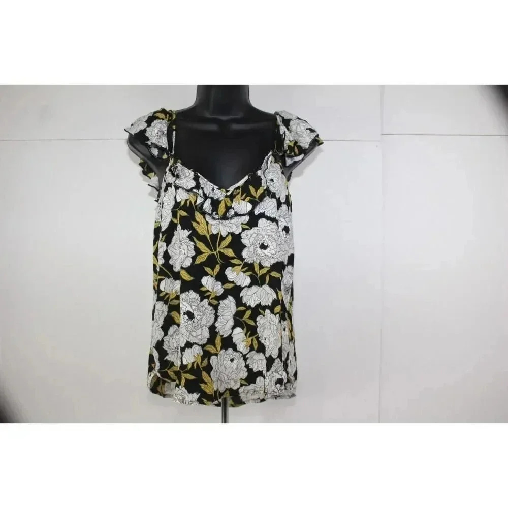 ladies Leith floral print blouse size S